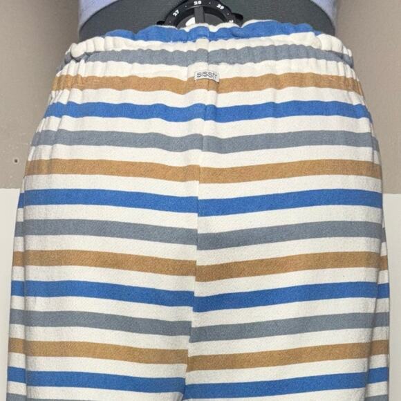 sisstrevolution striped wide leg pants Clearwater knit women's size medium - Picture 9 of 12